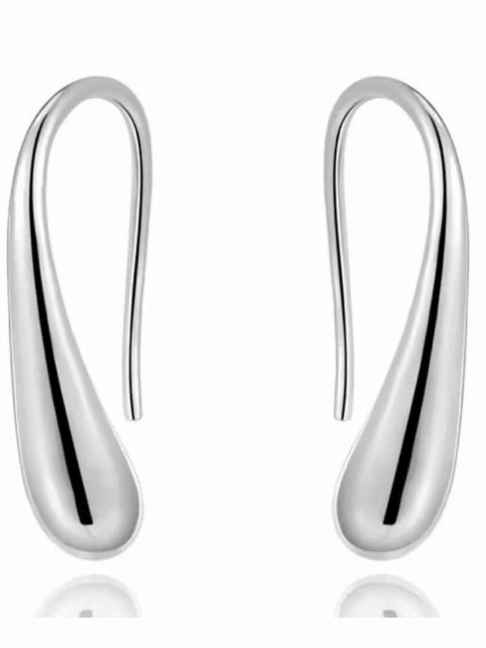 Elisa Perretti style 925 silver teardrop earrings